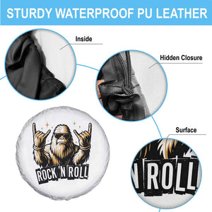Funny Bigfoot Rock N Roll Spare Tire Cover Music Lover Sasquatch TS12 Print Your Wear