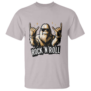 Funny Bigfoot Rock N Roll T Shirt Music Lover Sasquatch TS12 Ice Gray Print Your Wear