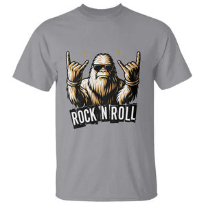 Funny Bigfoot Rock N Roll T Shirt Music Lover Sasquatch TS12 Sport Gray Print Your Wear