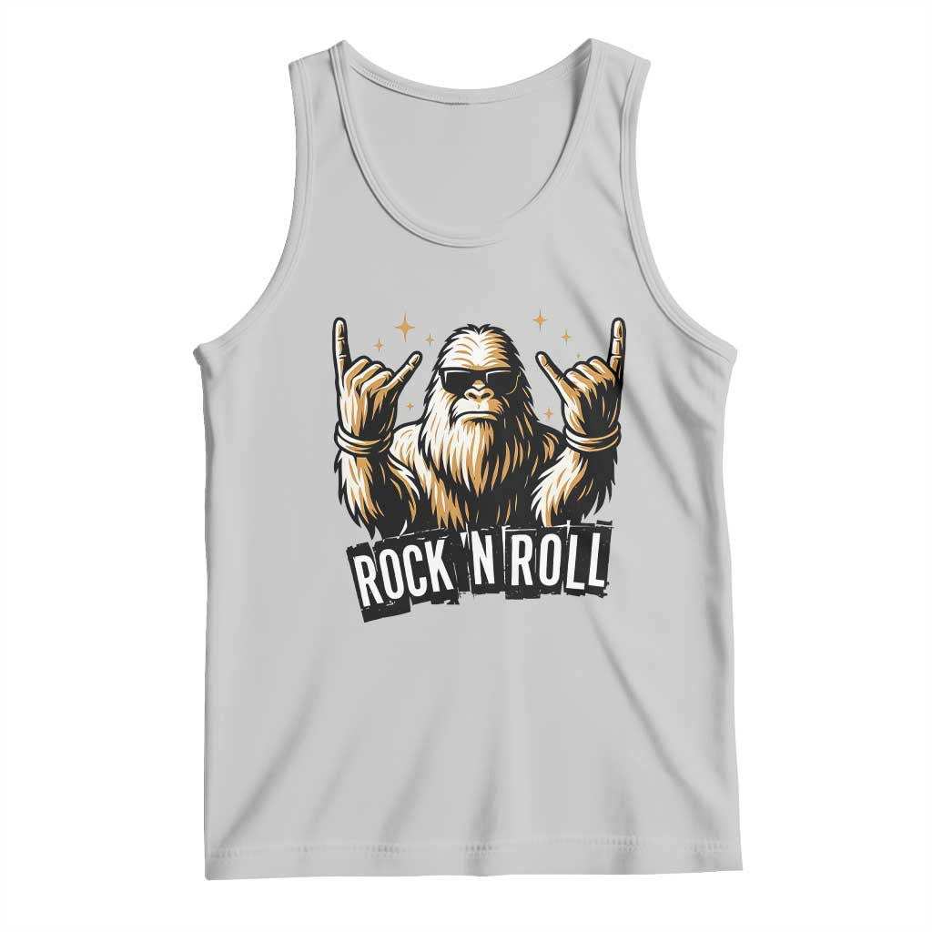 Funny Bigfoot Rock N Roll Tank Top Music Lover Sasquatch TS12 Ash Print Your Wear
