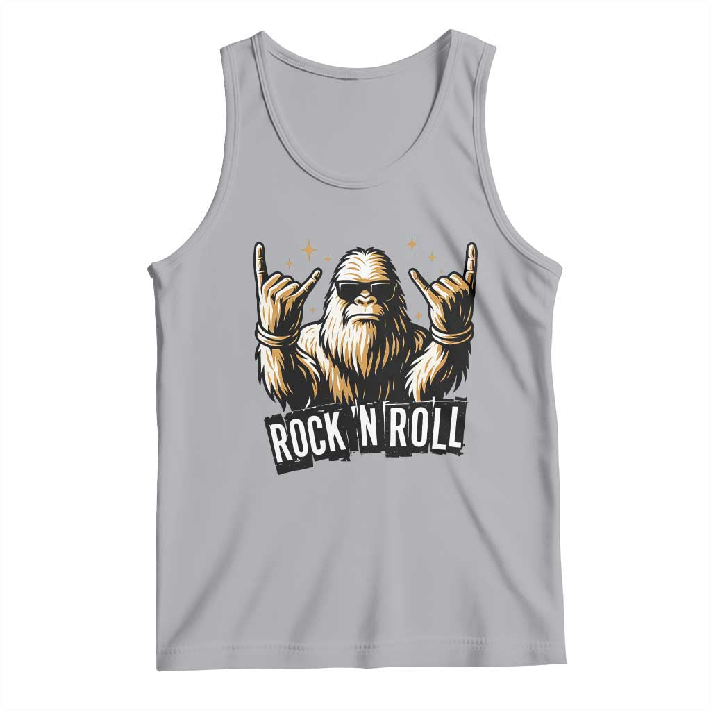 Funny Bigfoot Rock N Roll Tank Top Music Lover Sasquatch TS12 Athletic Heather Print Your Wear