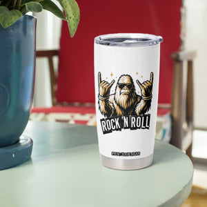 Funny Bigfoot Rock N Roll Tumbler Cup Music Lover Sasquatch TS12 Print Your Wear