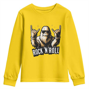 Funny Bigfoot Rock N Roll Youth Sweatshirt Music Lover Sasquatch TS12 Daisy Print Your Wear
