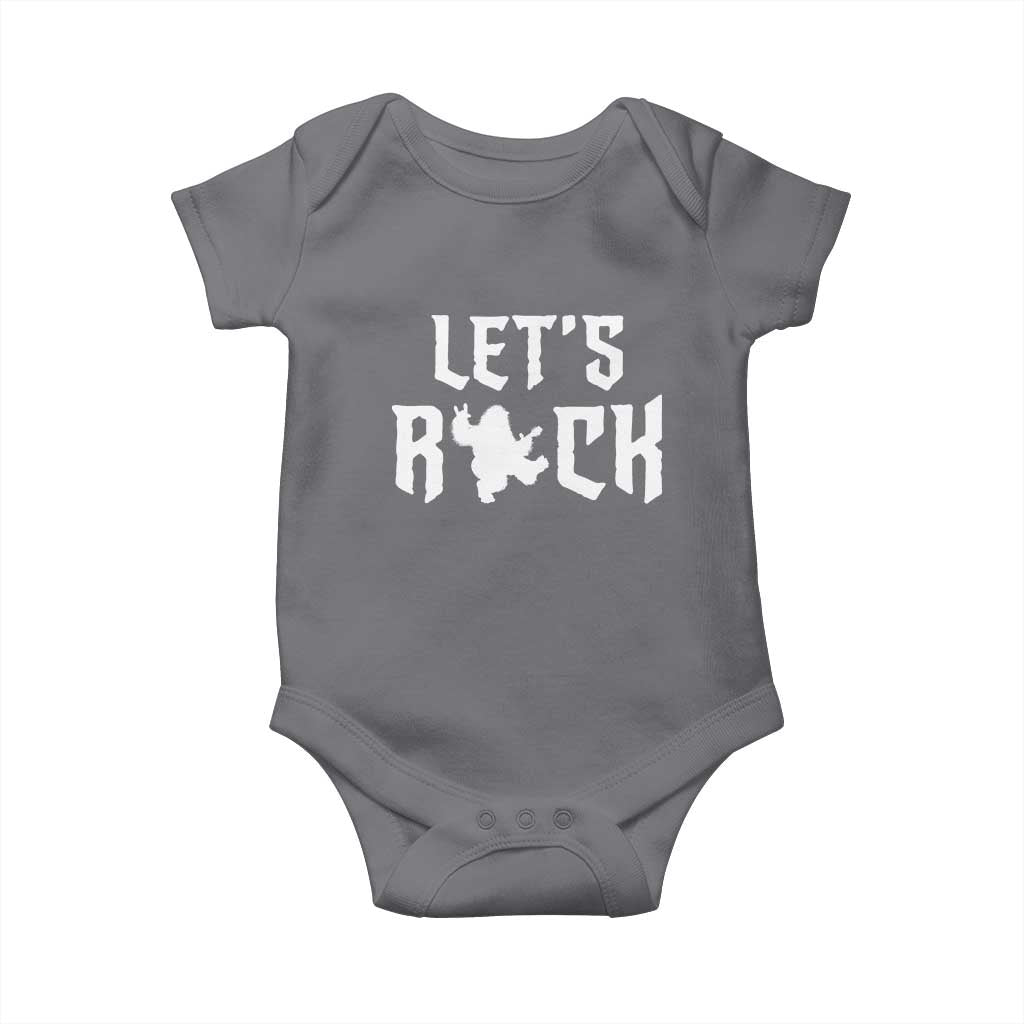 Bigfoot Rock N Roll Baby Onesie Funny Lets Rock Music Lover TS12 Charcoal Print Your Wear