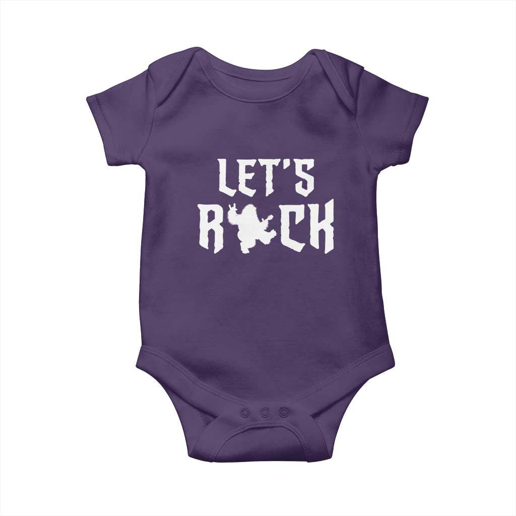 Bigfoot Rock N Roll Baby Onesie Funny Lets Rock Music Lover TS12 Purple Print Your Wear