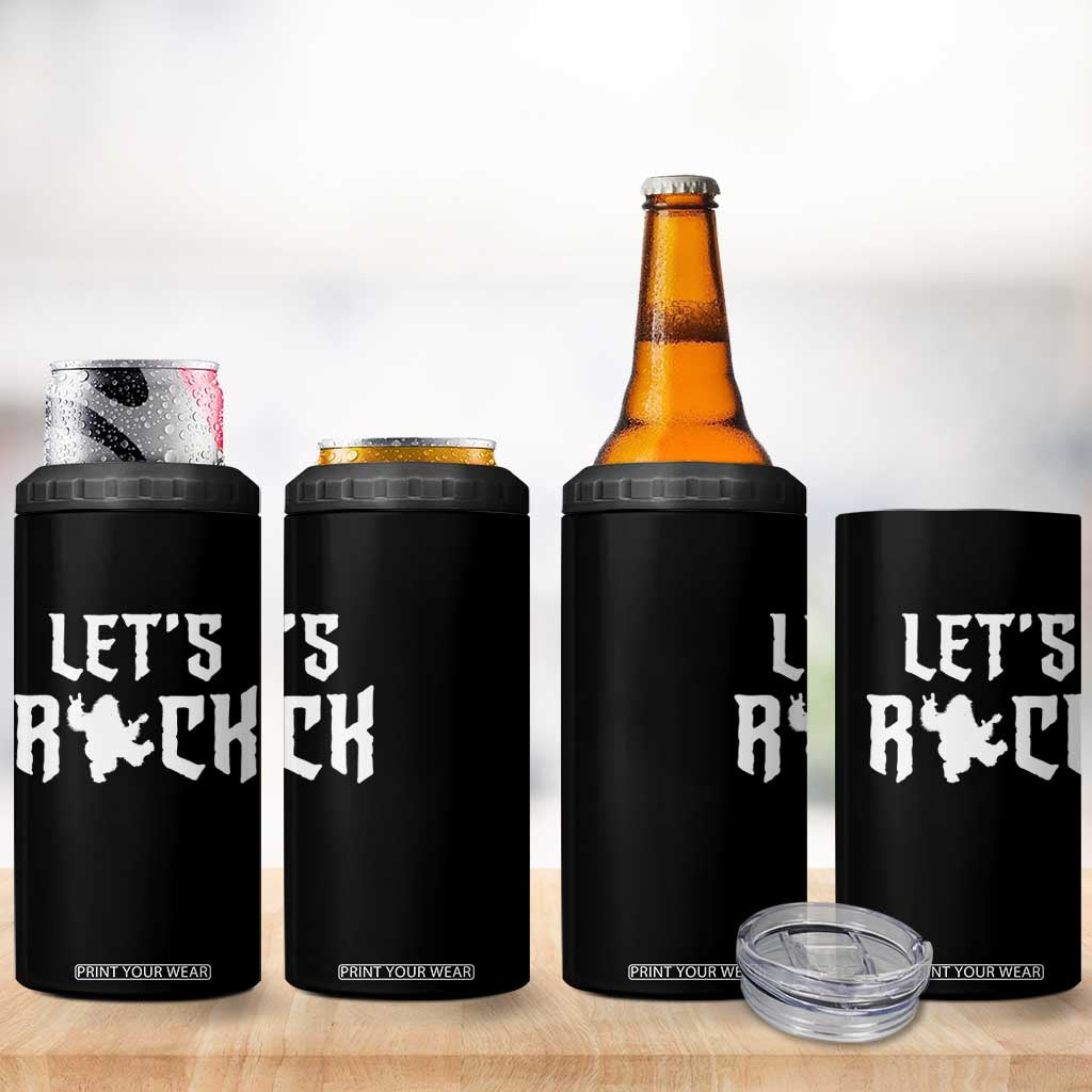 Bigfoot Rock N Roll 4 in 1 Can Cooler Tumbler Funny Lets Rock Music Lover TS12 Print Your Wear