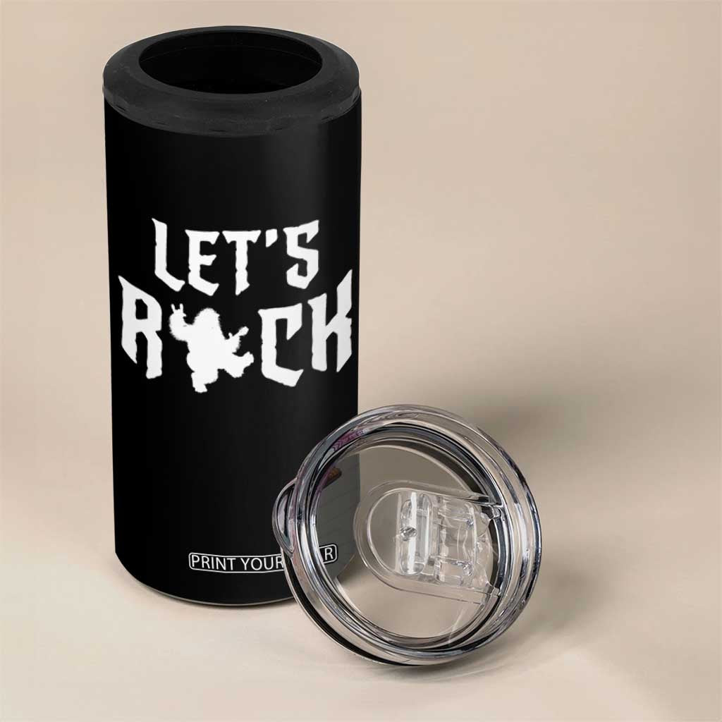 Bigfoot Rock N Roll 4 in 1 Can Cooler Tumbler Funny Lets Rock Music Lover TS12 Print Your Wear