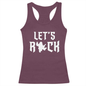 Bigfoot Rock N Roll Racerback Tank Top Funny Lets Rock Music Lover TS12 Maroon Print Your Wear