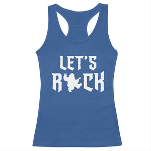 Bigfoot Rock N Roll Racerback Tank Top Funny Lets Rock Music Lover TS12 Royal Blue Print Your Wear
