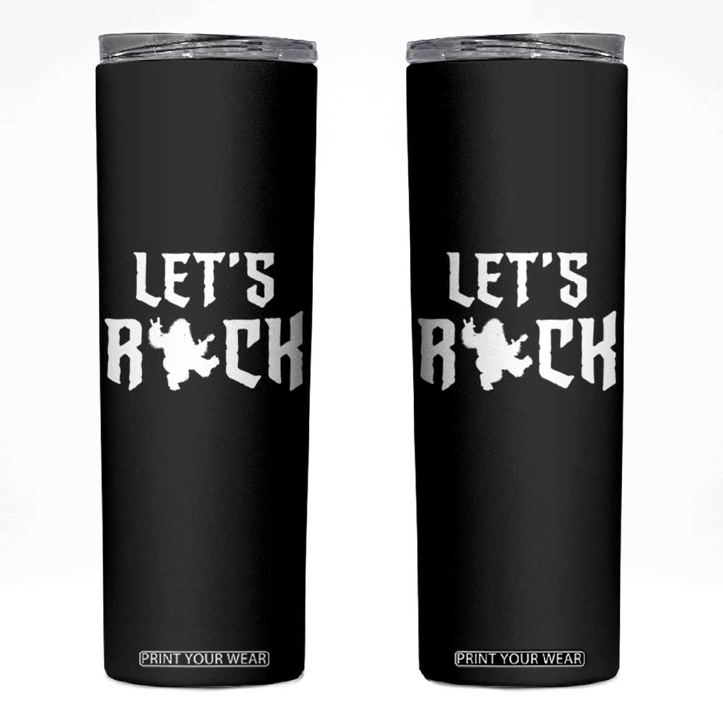 Bigfoot Rock N Roll Skinny Tumbler Funny Lets Rock Music Lover TS12 Black Print Your Wear