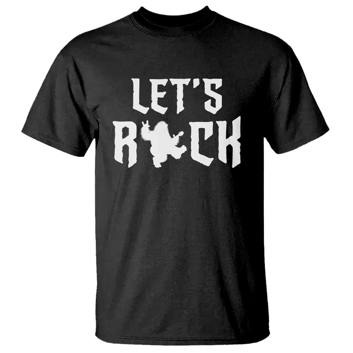 Bigfoot Rock N Roll T Shirt Funny Lets Rock Music Lover TS12 Black Print Your Wear