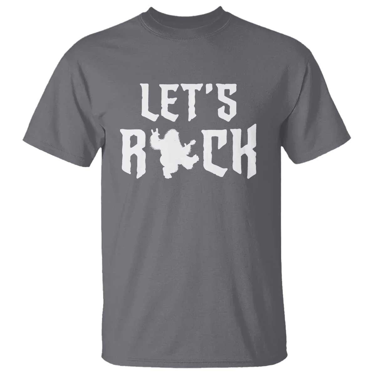 Bigfoot Rock N Roll T Shirt Funny Lets Rock Music Lover TS12 Charcoal Print Your Wear
