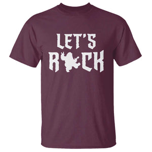Bigfoot Rock N Roll T Shirt Funny Lets Rock Music Lover TS12 Maroon Print Your Wear
