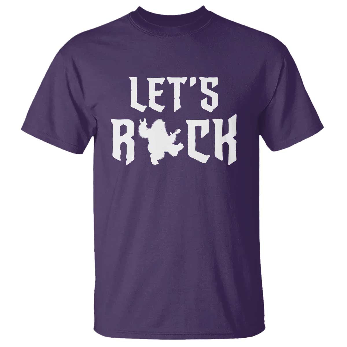 Bigfoot Rock N Roll T Shirt Funny Lets Rock Music Lover TS12 Purple Print Your Wear