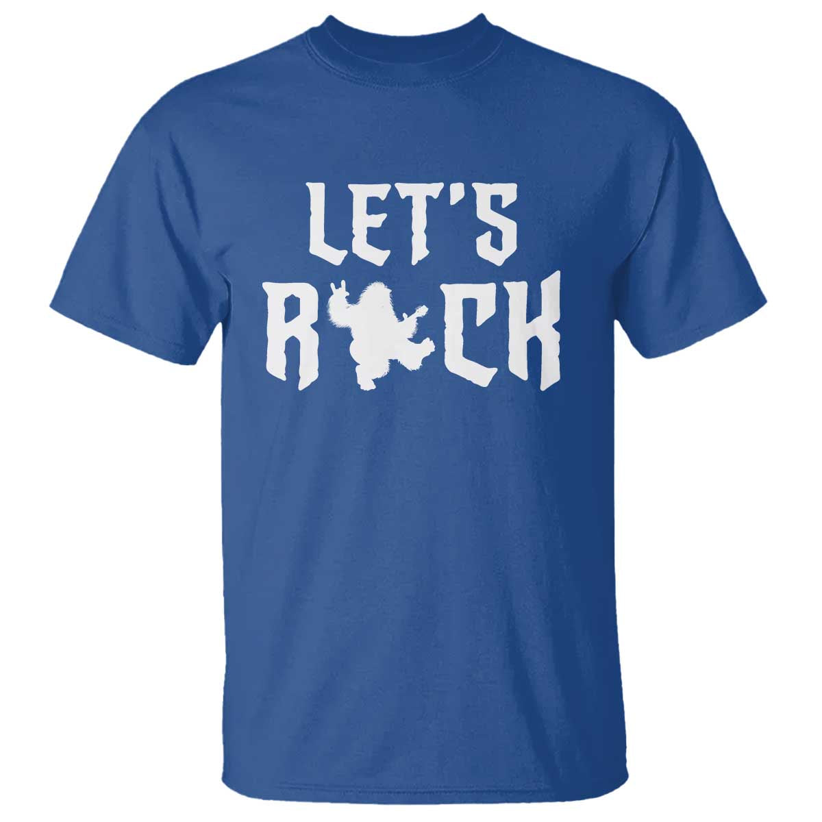 Bigfoot Rock N Roll T Shirt Funny Lets Rock Music Lover TS12 Royal Blue Print Your Wear