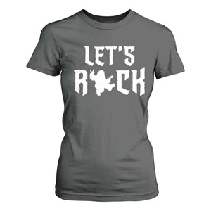 Bigfoot Rock N Roll T Shirt For Women Funny Lets Rock Music Lover TS12 Dark Heather Print Your Wear