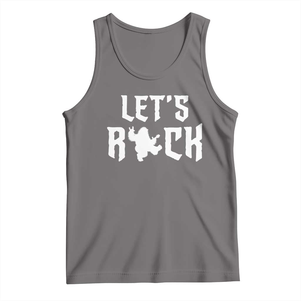Bigfoot Rock N Roll Tank Top Funny Lets Rock Music Lover TS12 Deep Heather Print Your Wear