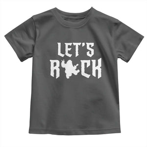 Bigfoot Rock N Roll Toddler T Shirt Funny Lets Rock Music Lover TS12 Dark Heather Print Your Wear