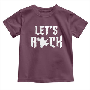 Bigfoot Rock N Roll Toddler T Shirt Funny Lets Rock Music Lover TS12 Maroon Print Your Wear