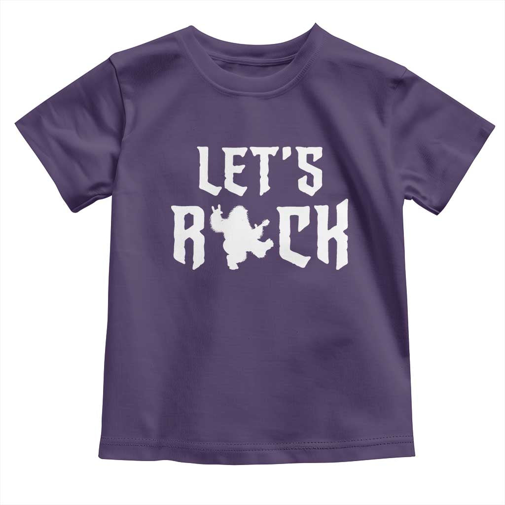 Bigfoot Rock N Roll Toddler T Shirt Funny Lets Rock Music Lover TS12 Purple Print Your Wear