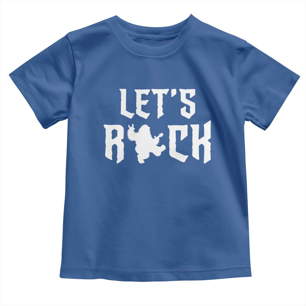 Bigfoot Rock N Roll Toddler T Shirt Funny Lets Rock Music Lover TS12 Royal Blue Print Your Wear