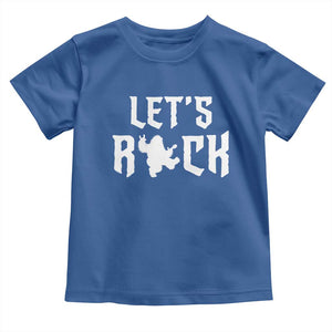 Bigfoot Rock N Roll Toddler T Shirt Funny Lets Rock Music Lover TS12 Royal Blue Print Your Wear