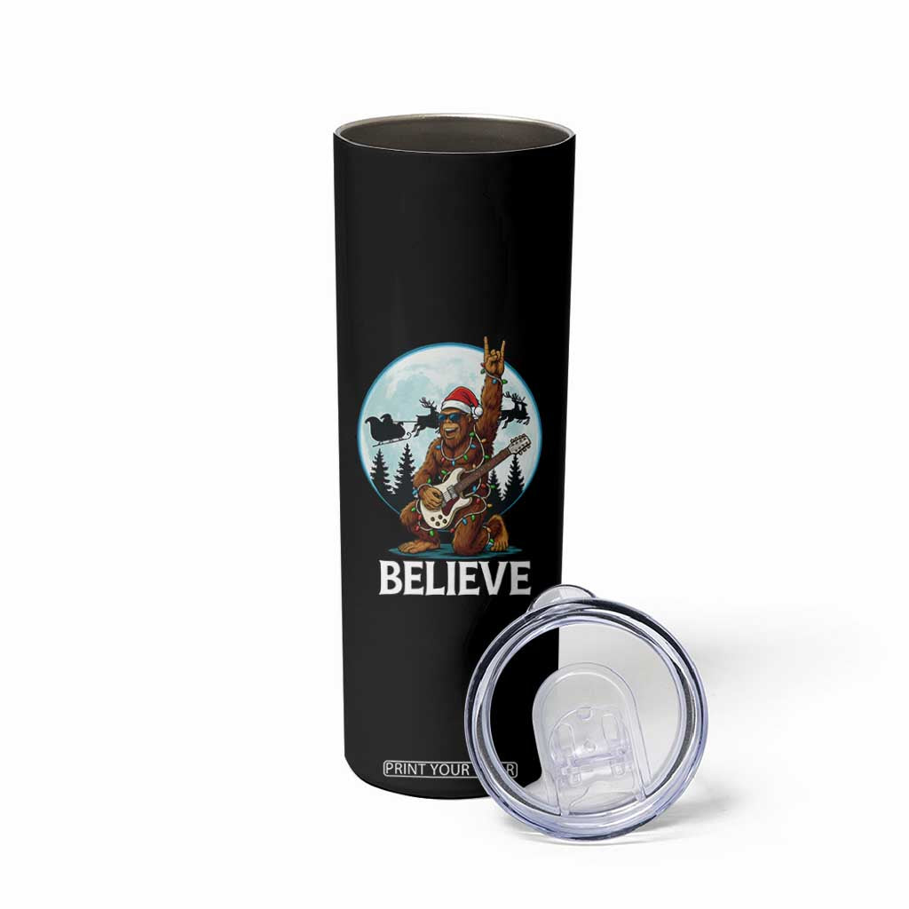 Christmas Bigfoot Skinny Tumbler Believe Funny Santa Rock N Roll TS12 Print Your Wear