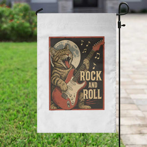 Funny Rock And Roll Garden Flag Cat Playing Electric Guitar Music Lover TS12 Print Your Wear