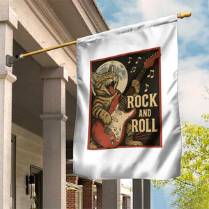 Funny Rock And Roll Garden Flag Cat Playing Electric Guitar Music Lover TS12 Print Your Wear