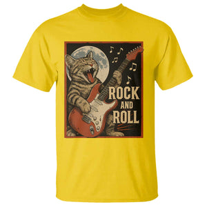 Funny Rock And Roll T Shirt Cat Playing Electric Guitar Music Lover TS12 Daisy Print Your Wear