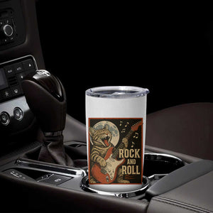 Funny Rock And Roll Tumbler Cup Cat Playing Electric Guitar Music Lover TS12 Print Your Wear