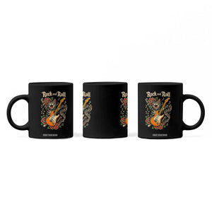 Funny Rock Star Cat Playing Electric Guitar Coffee Mug Music Lover TS12 Print Your Wear