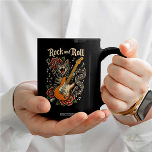 Funny Rock Star Cat Playing Electric Guitar Coffee Mug Music Lover TS12 Print Your Wear