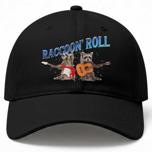 Raccoon Rock And Roll Baseball Cap Funny Rock Band Playing Guitar Electric Music Lover TS12 Print Your Wear