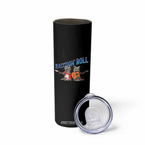 Raccoon Rock And Roll Skinny Tumbler Funny Rock Band Playing Guitar Electric Music Lover TS12 Print Your Wear