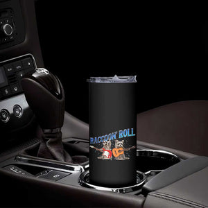 Raccoon Rock And Roll Skinny Tumbler Funny Rock Band Playing Guitar Electric Music Lover TS12 Print Your Wear