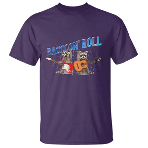 Raccoon Rock And Roll T Shirt Funny Rock Band Playing Guitar Electric Music Lover TS12 Purple Print Your Wear
