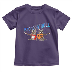 Raccoon Rock And Roll Toddler T Shirt Funny Rock Band Playing Guitar Electric Music Lover TS12 Purple Print Your Wear