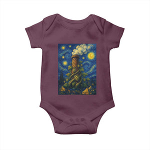 Starry Night Hops Brewery Baby Onesie Vintage Hops Beer Lover Painterly