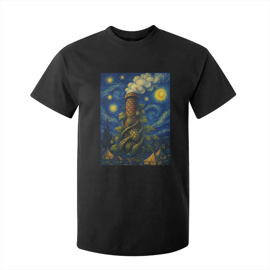 Starry Night Hops Brewery T Shirt For Kid Vintage Hops Beer Lover Painterly