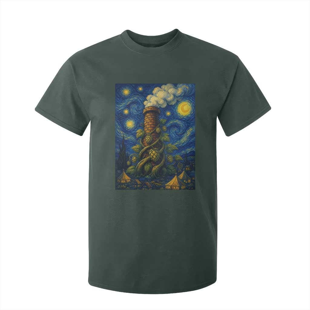 Starry Night Hops Brewery T Shirt For Kid Vintage Hops Beer Lover Painterly
