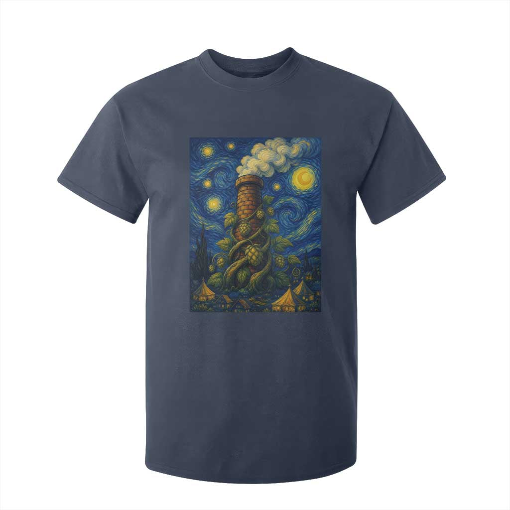 Starry Night Hops Brewery T Shirt For Kid Vintage Hops Beer Lover Painterly