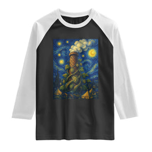 Starry Night Hops Brewery Raglan Shirt Vintage Hops Beer Lover Painterly