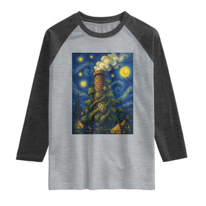 Starry Night Hops Brewery Raglan Shirt Vintage Hops Beer Lover Painterly
