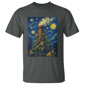 Starry Night Hops Brewery T Shirt Vintage Hops Beer Lover Painterly
