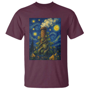 Starry Night Hops Brewery T Shirt Vintage Hops Beer Lover Painterly