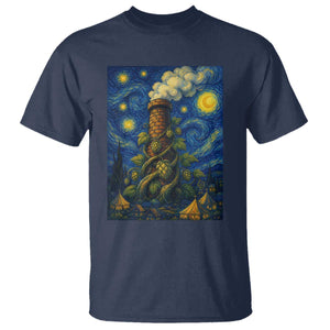 Starry Night Hops Brewery T Shirt Vintage Hops Beer Lover Painterly