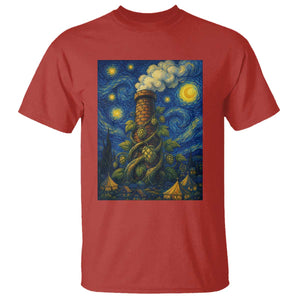 Starry Night Hops Brewery T Shirt Vintage Hops Beer Lover Painterly