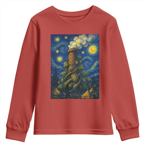 Starry Night Hops Brewery Youth Sweatshirt Vintage Hops Beer Lover Painterly
