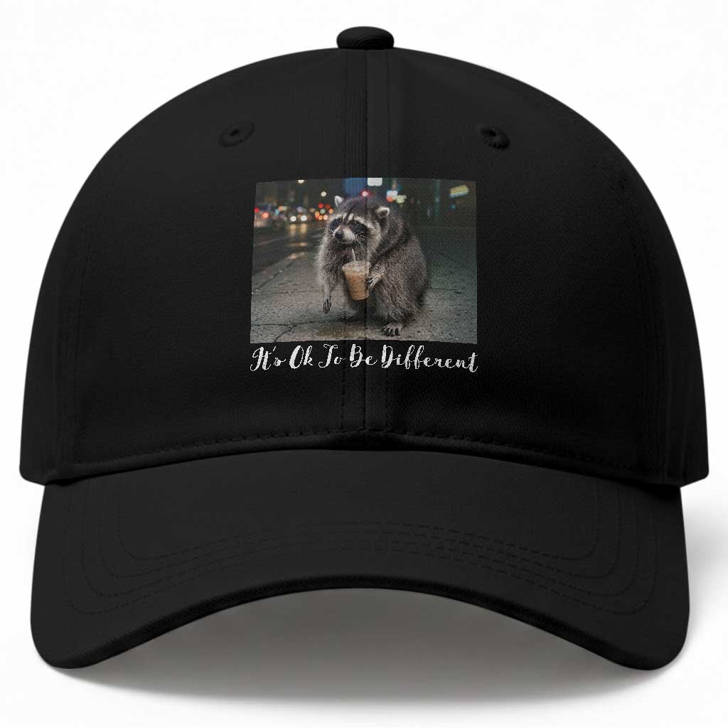 Its Ok To Be Different Jimothy Raccoon Baseball Cap Funny Short Spine Wildlife TS12 Print Your Wear